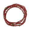 Fashion 404043 <br> Fashion bracelet 18K goldplated brass bead 3mm w/ seed beads w/5mm center, alternating - coral - set of 6 - Thumbnail Image 2