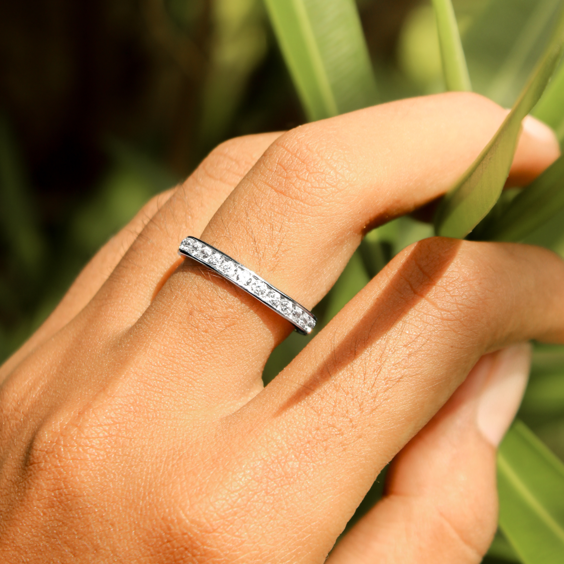 17715<br>ring CZ eternity band .925  RP - Image 3