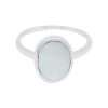 10490<br>ring 8mm round framed MOTHER OF PEARL  .925 - Thumbnail Image 1