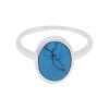 10491<br>ring 8mm framed Reconstituted TQ .925 *5-9 - Thumbnail Image 1