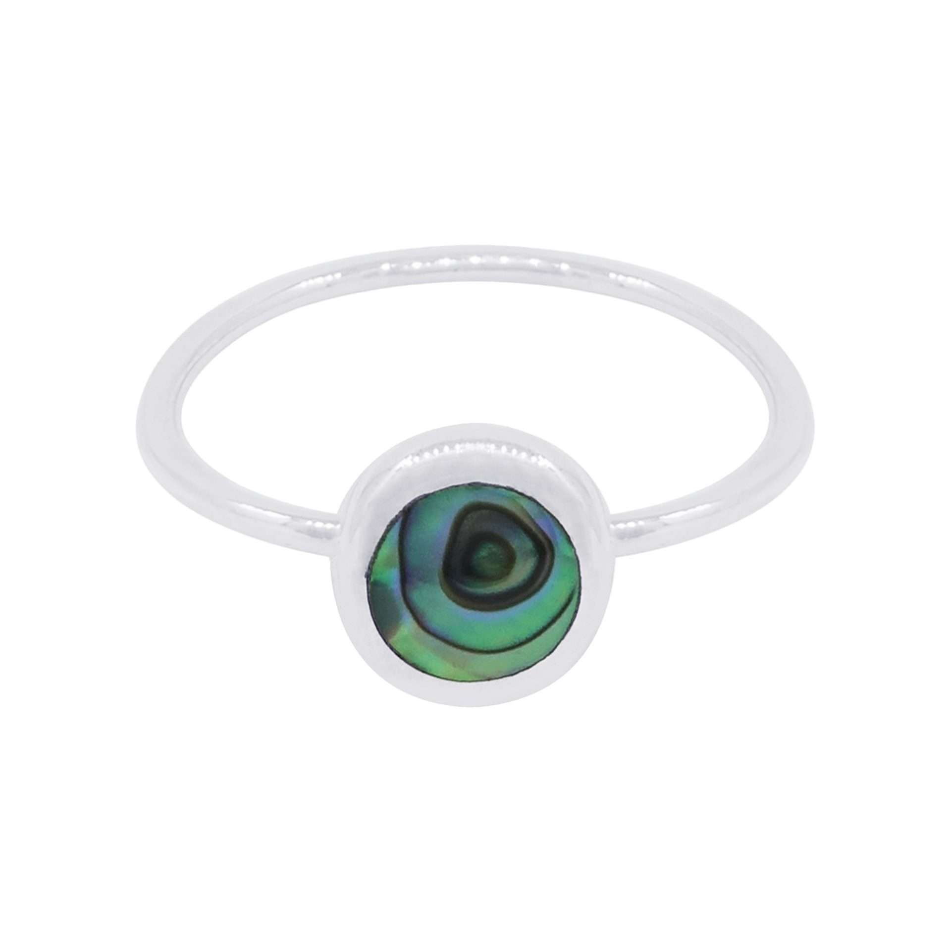 10504<br>ring round7 ABALONE .925 - Image 1