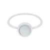 10505<br>ring round 7mm MOTHER OF PEARL  .925 - Thumbnail Image 1