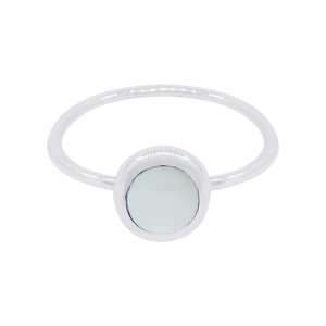 10505<br>ring round 7mm MOTHER OF PEARL  .925