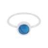 10506<br>ring round 7mm RECONSTITUTED TQ  .925 - Thumbnail Image 1