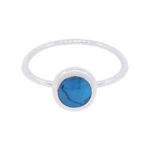 10506<br>ring round 7mm RECONSTITUTED TQ  .925