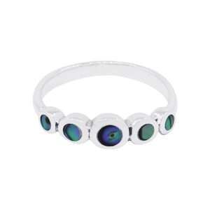 10510<br>ring  5 circles ABALONE  .925