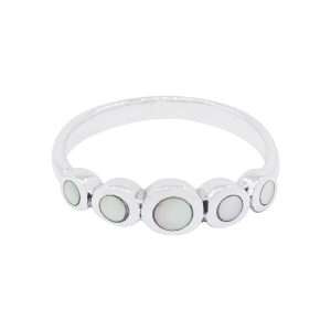 10511<br>ring 5 circles MOTHER OF PEARL  .925