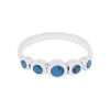 10512<br>ring  5 circles RECONSTITUTED TQ  .925 - Thumbnail Image 1