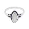 10521<br>ring 7x11mm marquise rope framed MOTHER OF PEARL  .925 - Thumbnail Image 1