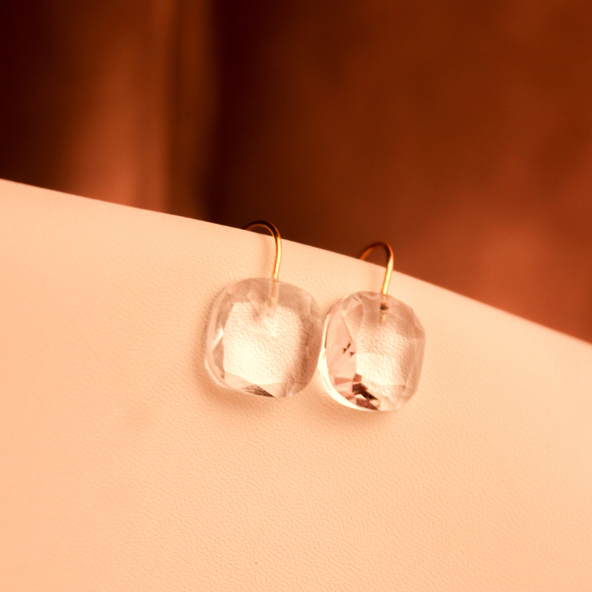 Close-Out-92282<br>earring color crystal CZ candy drop  GP .925.. - Image 4