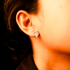 27311<br>ear stud abstract frame w/ 3mm CZ .925 RP - Thumbnail Image 3