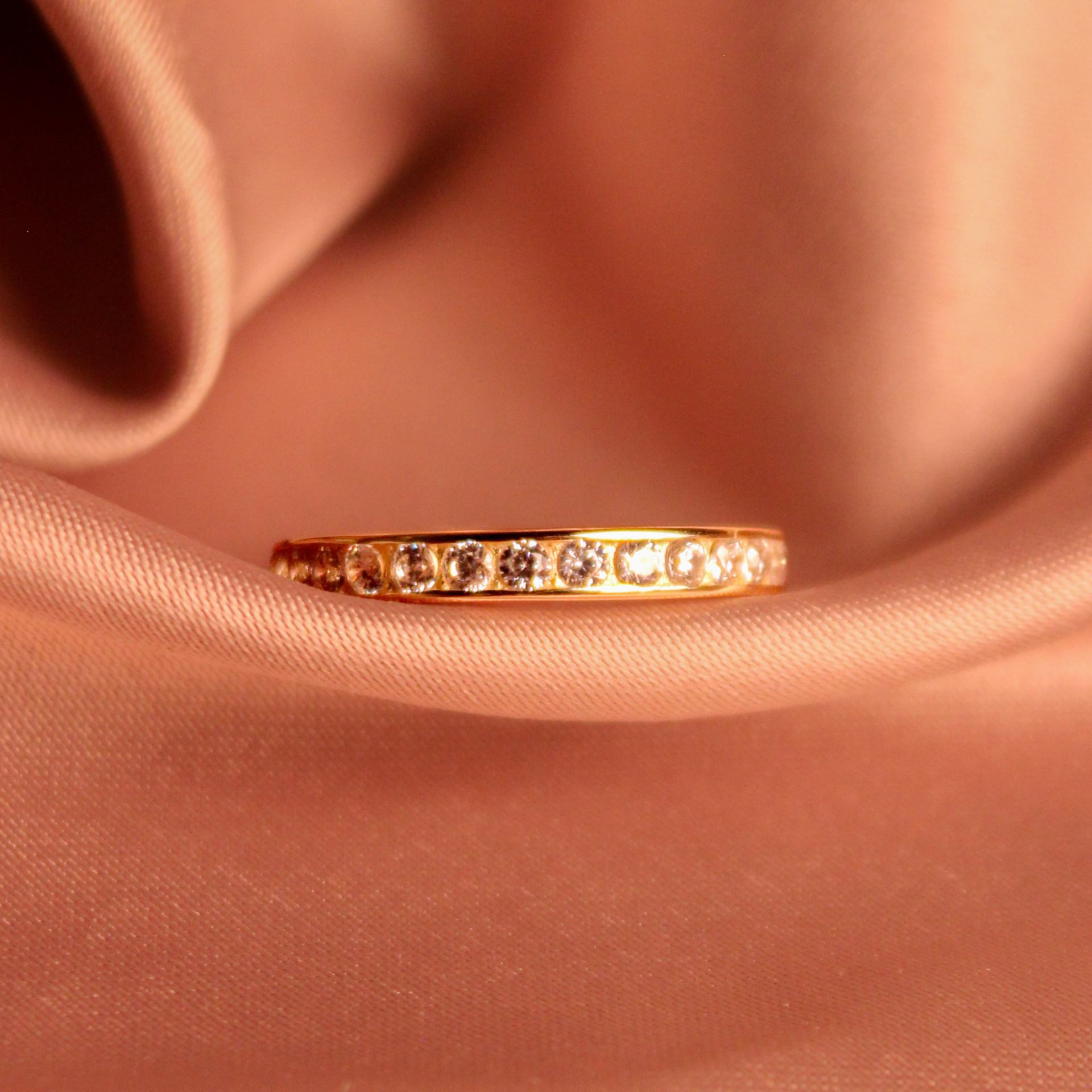 91032<br>CZ eternity band  .925 GP - Image 2