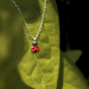 58022<br>necklace 6x8 enamel ladybug 14"+2"ext .925 E-coat - Thumbnail Image 3