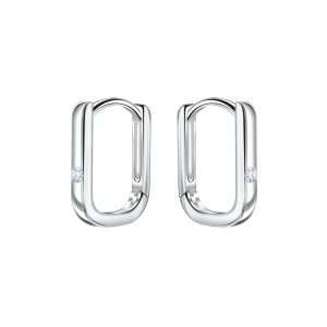 22855<br>huggie 10x2 single CZ  .925 E-coat