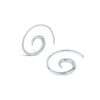 23346<br>earring spiral line whirlpool hoop .925 Rhodium Plated - Thumbnail Image 1
