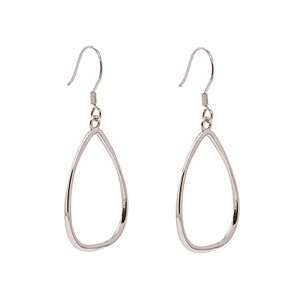 23347<br>earring 30mm oval teardrop on EARWIRE .925