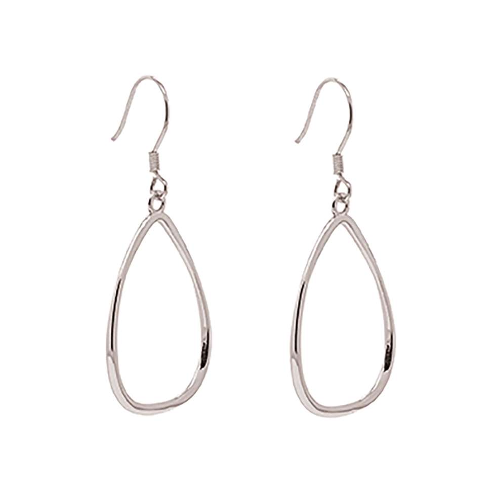 23347<br>earring 30mm oval teardrop on EARWIRE .925 - Image 1