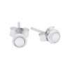 23532<br>ear stud 4mm bezel MOTHER OF PEARL .925 - Sold in 2's - Thumbnail Image 1