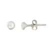 23532<br>ear stud 4mm bezel MOTHER OF PEARL .925 - Sold in 2's - Thumbnail Image 3