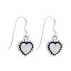 24274<br>earring beaded heart w/ ear wire 10x10mm - MOP - Thumbnail Image 1
