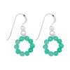Close-Out-26109<br>earring gemstone beaded circle .925  Amythest, Amazonite, Blue Appatite - Thumbnail Image 3