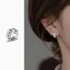 Close-Out-27309<br>huggie leaves w/ clear CZ's .925 RP - Thumbnail Image 4