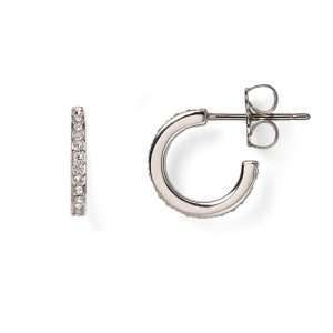 27314<br>earring minimalist CZ hoop .925 RP