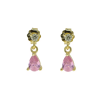 Close-Out-92280<br>ear stud drop pink teardrop .925 GP - Thumbnail Image 1