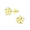 92284<br>ear stud 8mm Plumeria flower  .925 GP  E-coat - Thumbnail Image 1