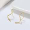 Close-Out-92291<br>earring twist on long wire w/ CZ's .925 GB - Thumbnail Image 2