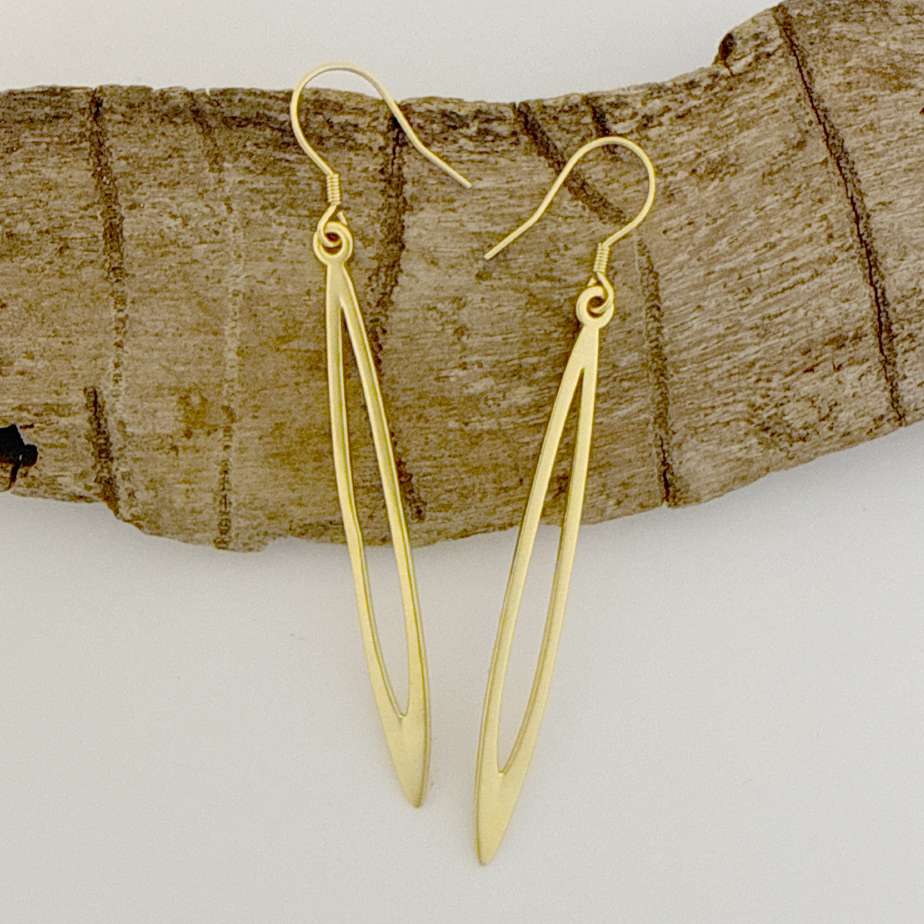 92294<br>earring sleek elongated dangle .925 GP - Image 3