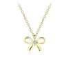95147<br>necklace 11x8 bow w/ CZ 18" .925 GP - Thumbnail Image 1