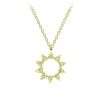 95288<br>necklace 12mm sun w/ clear CZ's  18" chain .925 GP E-coat - Thumbnail Image 1
