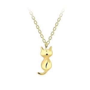 Close-Out-95290<br>necklace 5x10 cat  18" chain .925 GP E-coat