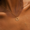 95288<br>necklace 12mm sun w/ clear CZ's  18" chain .925 GP E-coat - Thumbnail Image 2