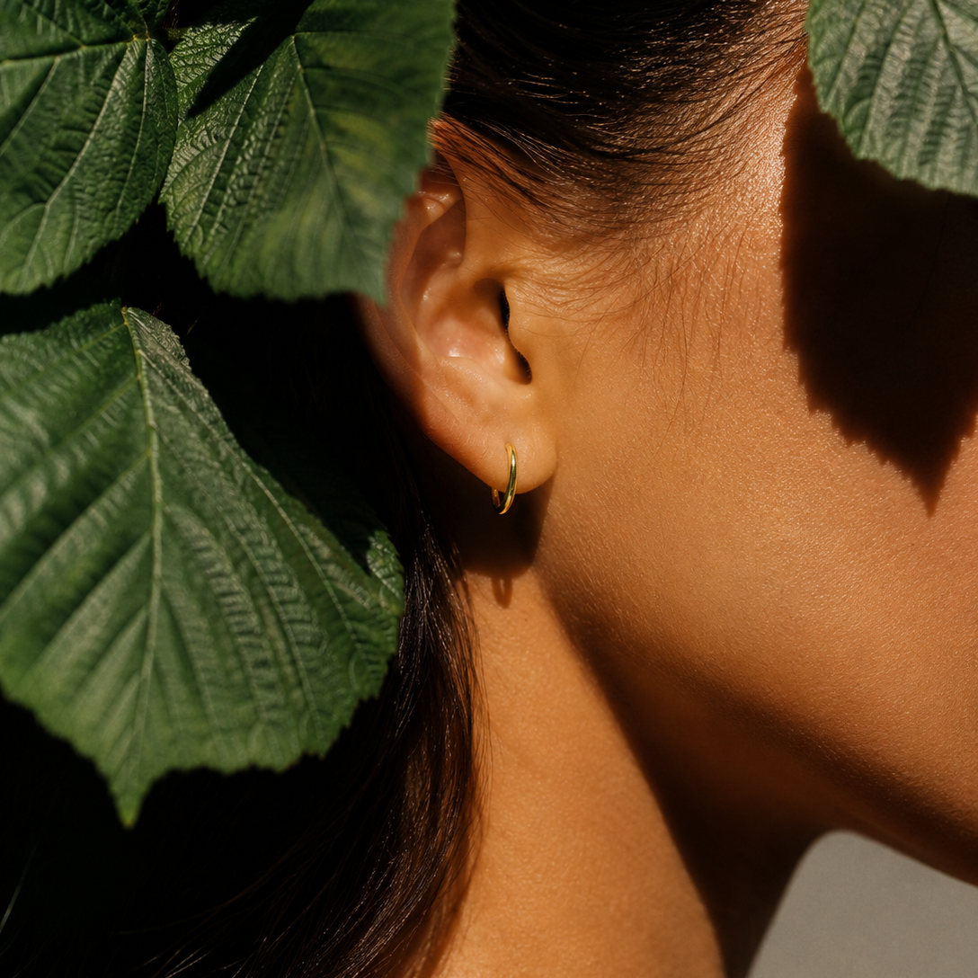 92177<br>earring 12mm endless hoop .925 GP - Image 2