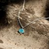 58038<br>necklace 8x6 enamel glitter shell 14"+2"ext  .925 E-coat - Thumbnail Image 2