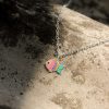 58019<br>necklace 9x7 enamel fish 14"+2"ext  .925 E-coat - Thumbnail Image 3