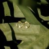 92283<br>ear stud abstract frame w/ 3mm CZ  .925 GP - Thumbnail Image 3