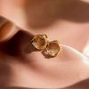 92283<br>ear stud abstract frame w/ 3mm CZ  .925 GP - Thumbnail Image 2