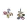 27310<br>ear stud 4 petal CZ flower  .925 - Thumbnail Image 4