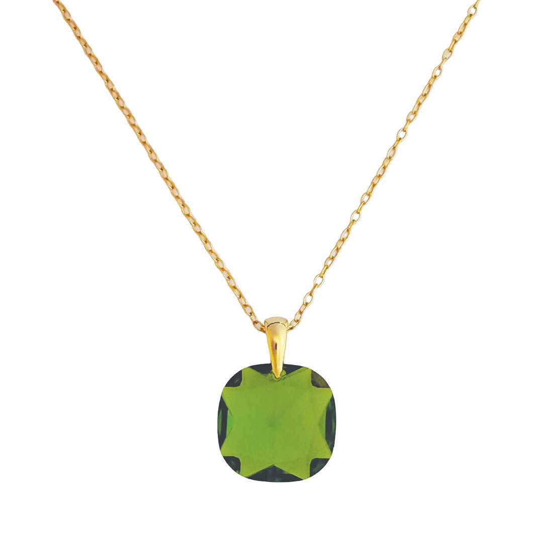 Close-Out-95282<br>necklace color crystal CZ candy hook drop 16"+2" ext  .925 GP.. - Image 7