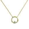 95283<br>necklace abstract frame w/ 4mm CZ  16"+2"ext .925 GP - Thumbnail Image 1