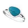 10503<br>ring rounded triangle beaded frame RECONSTITUTED TQ  .925 - Thumbnail Image 2