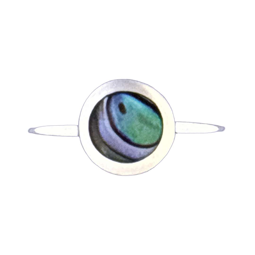10504<br>ring round7 ABALONE .925 - Image 2
