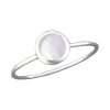 10505<br>ring round 7mm MOTHER OF PEARL  .925 - Thumbnail Image 2