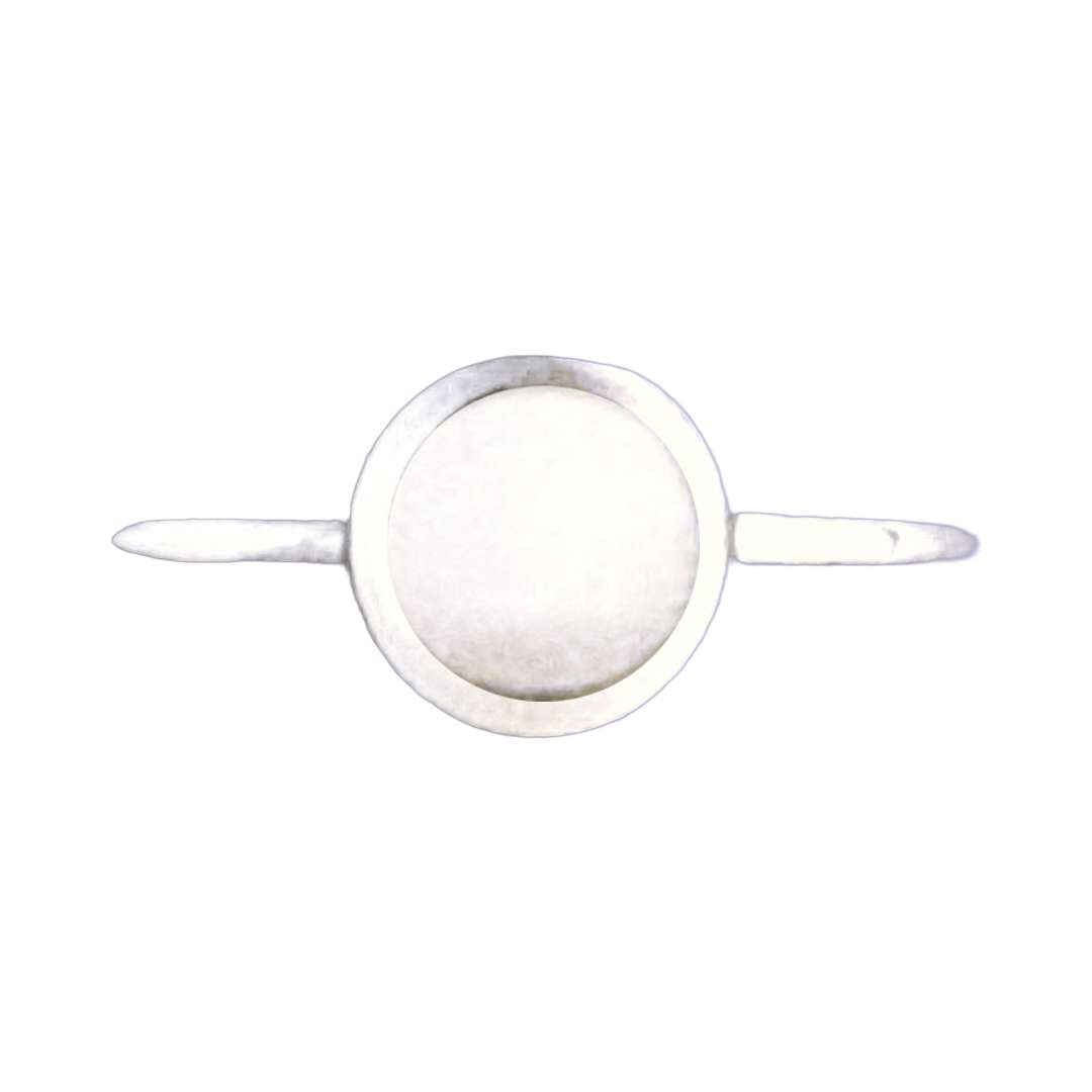 10505<br>ring round 7mm MOTHER OF PEARL  .925 - Image 3