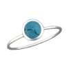 10506<br>ring round 7mm RECONSTITUTED TQ  .925 - Thumbnail Image 2