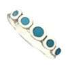 10512<br>ring  5 circles RECONSTITUTED TQ  .925 - Thumbnail Image 2