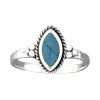 10522<br>ring 7x11mm marquise rope framed Reconstituted TQ  .925 - Thumbnail Image 2
